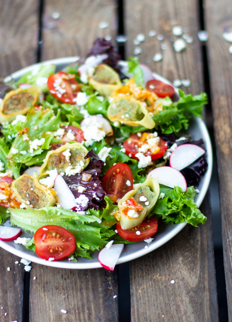 Salate zum Grillen: Maultaschen Salat