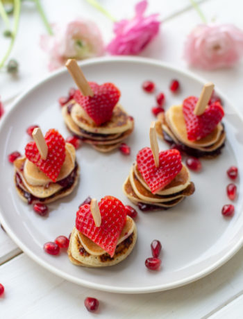 Herz-Pancakes für den Muttertag