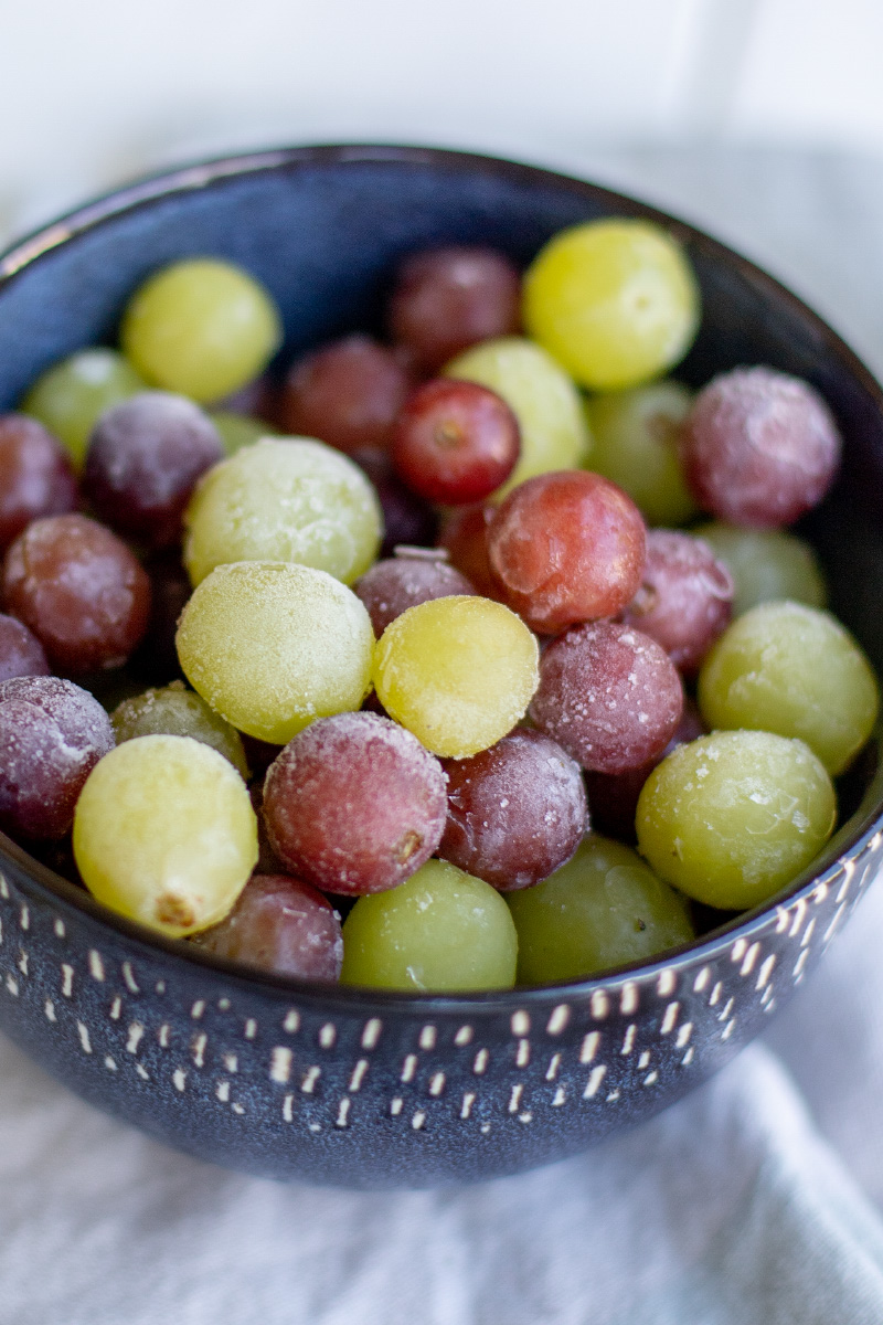 Kinderessen: Gefrorene Weintrauben