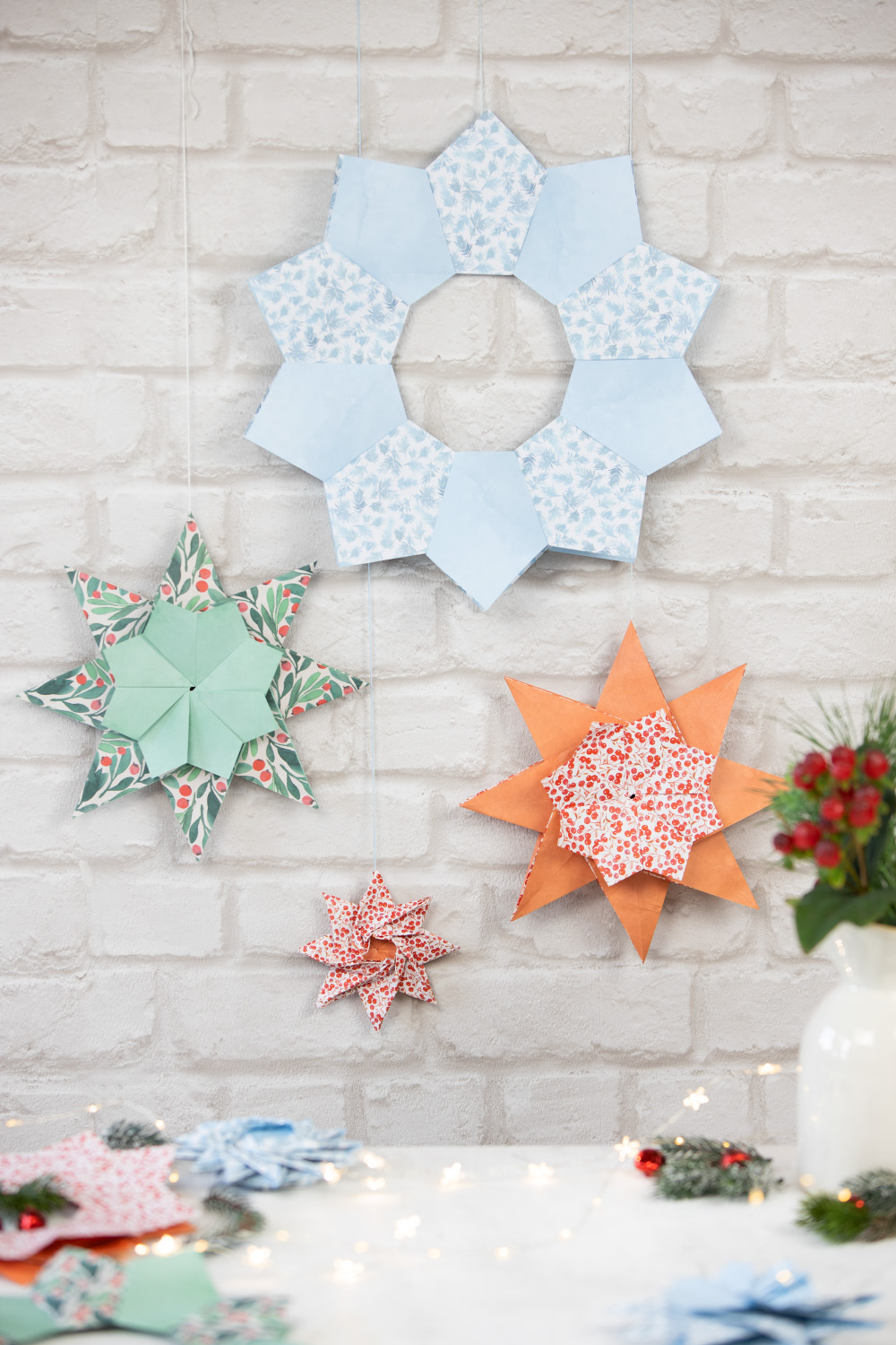 DIY Papier-Sterne selberbasteln mit folia #14TageWeihnachten