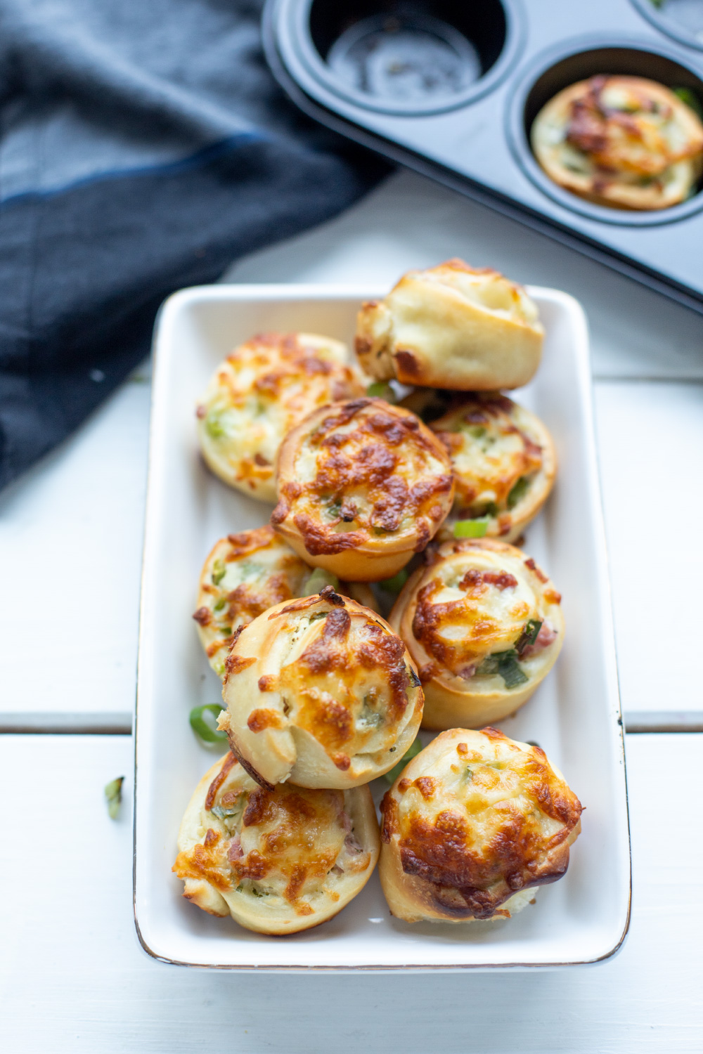 Tarte flambée snails as a snack idea