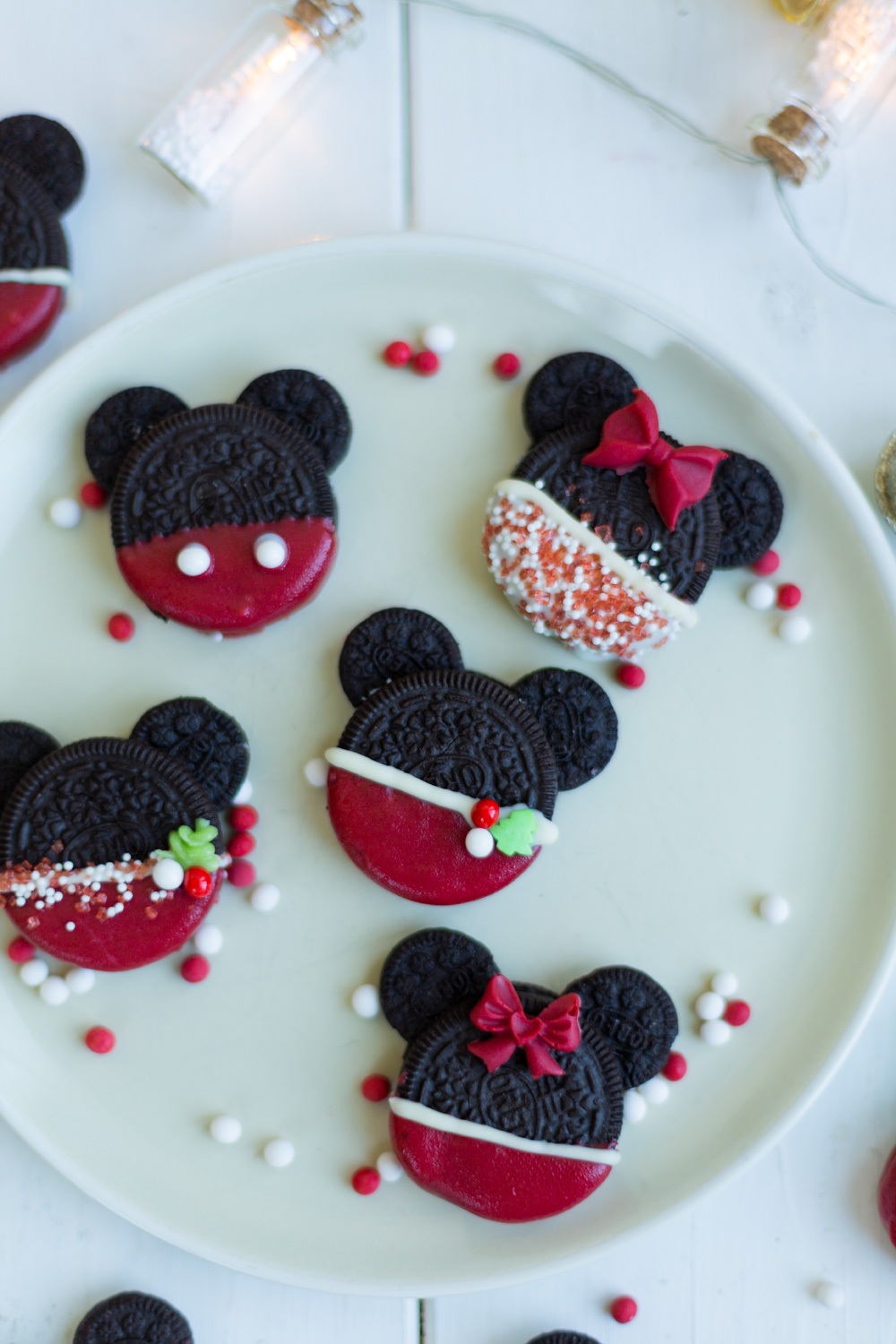 Mickey Mouse und Minnie Mouse OREO Cookies / Weihnachtskekse / Weihnachtsplätzchen