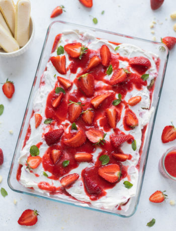 Erdbeer-Tiramisu mit Mascarpone und Sahne