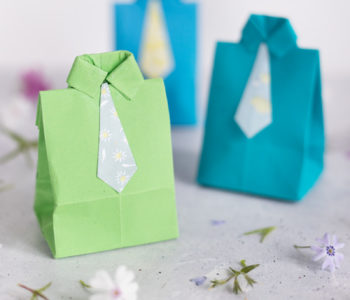 Hemd-Geschenkverpackung - Origami als Vatertagsgeschenk