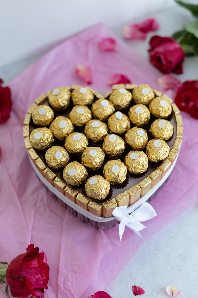 Valentinstag Idee: DIY Ferrero Rocher Herz basteln mit Merci