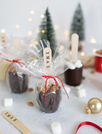 Trinkschokolade am Stiel selber machen - Geschenk aus der Küche