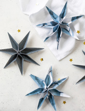 3D Sterne falten aus Papier für Weihnachten