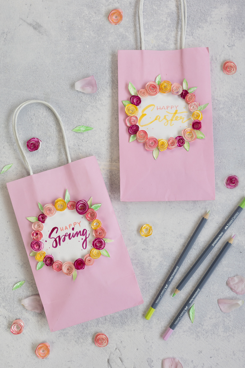 DIY Geschenkverpackung mit Papierblumen basteln + Gewinnspiel