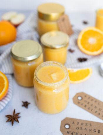 Apfel-Orangen-Marmelade mit Marzipan