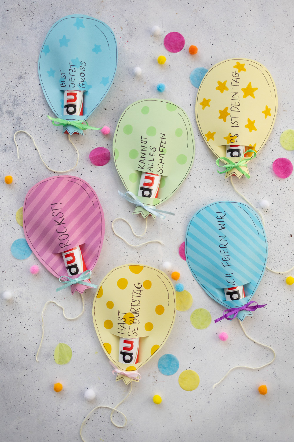 Duplo Vorlage zum Geburtstag: Luftballon Banderole
