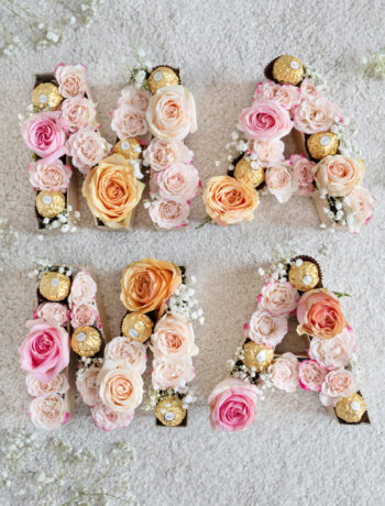 DIY Blumen Buchstaben als Muttertagsgeschenk