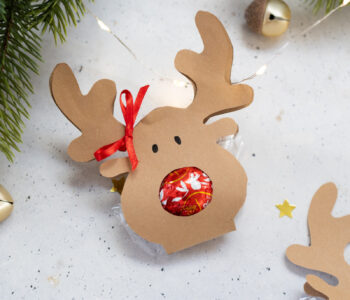 Rudolph-Mitbringsel mit Lindor-Kugeln