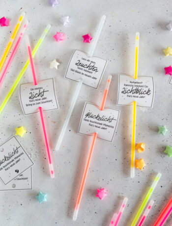 Silvester Knicklichter Leuchtstäbe Vorlage zum Ausdrucken