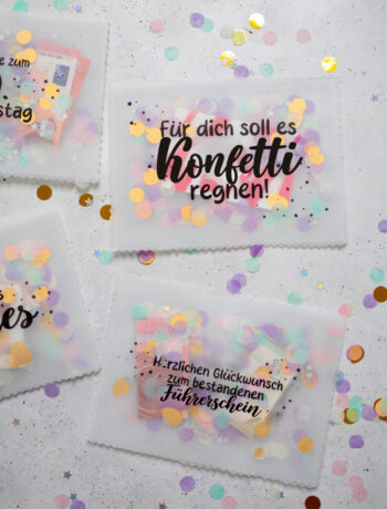 Geldgeschenk zum Aufreißen / Konfetti Tüte als Geschenkverpackung