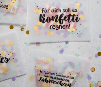 Geldgeschenk zum Aufreißen / Konfetti Tüten als Geschenkverpackung