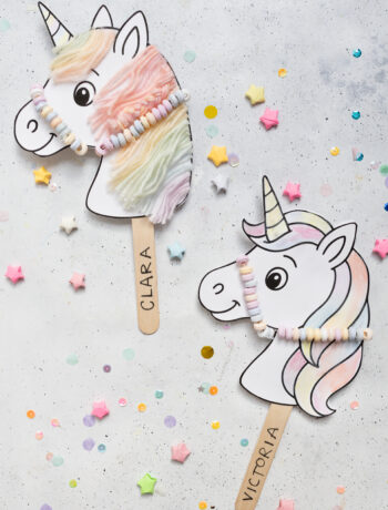 DIY Einhorn Einladungskarten selber machen