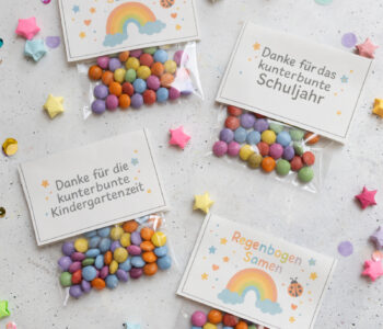 Regenbogen-Samen als Abschiedsgeschenk für Kita und Schuljahr