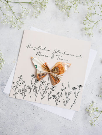 Schmetterling aus Geld falten – Perfektes Geldgeschenk auf Grußkarten