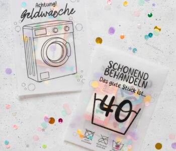 "Geldwäsche" - Konfettitüte als Geldgeschenk