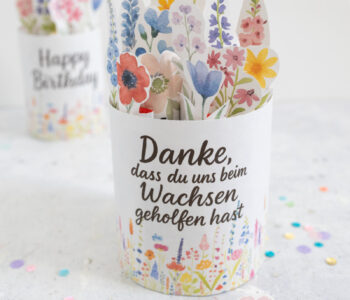 Duplo Banderole für den Kita-Abschied "Danke, dass du mir beim Wachsen geholfen hast"