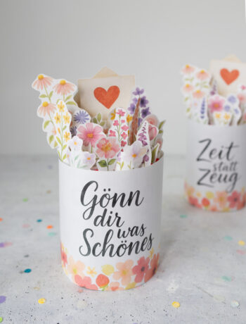 Duplo Verpackung mit Vorlage basteln für Gutscheine und Geldgeschenke