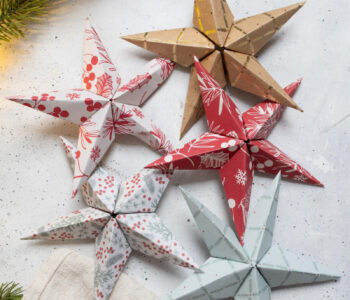 3D Sterne aus Papier falten für Weihnachten