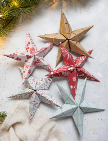 3D Sterne aus Papier falten für Weihnachten