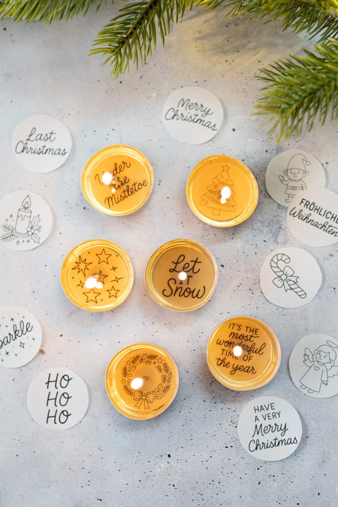 Teelicht-Botschaften