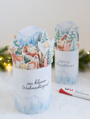 Duplo Banderole für Verpackung für Weihnachten mit Vorlage zum Ausdrucken