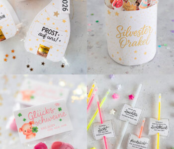 Silvester DIYs zum Ausdrucken & Verschenken – schnelle Bastelideen für den Jahreswechsel
