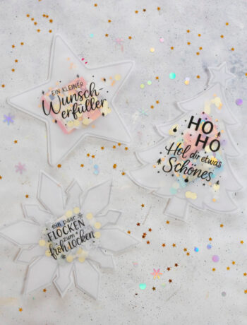 Weihnachtliche Schüttelkarten zum Verschenken von Geld und Gutscheinen