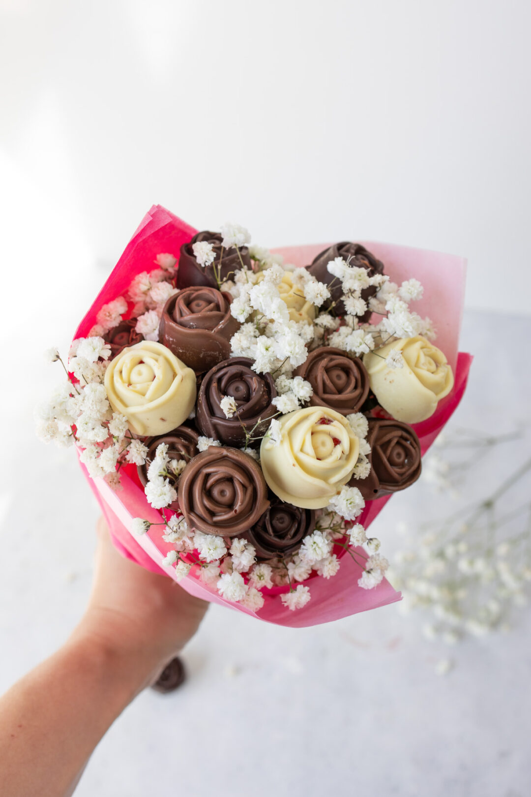 Schoko-Erdbeer-Rosen selber machen – DIY Geschenkidee