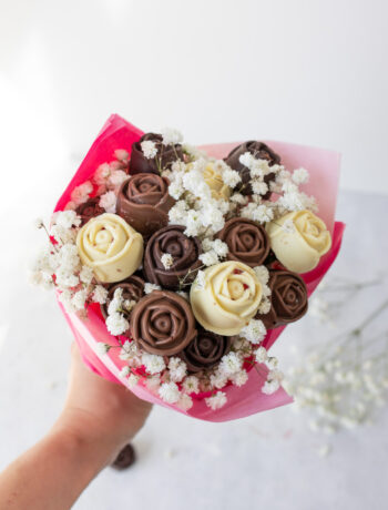 Schoko-Erdbeer-Rosen selber machen – DIY Geschenkidee