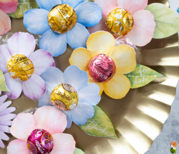 Blumen-Pralinen als DIY Geschenk