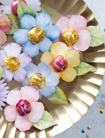 Blumen-Pralinen als DIY Geschenk